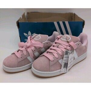 Adidas Campus Pink and White Athletic Shoes